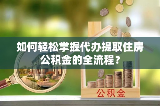 桂阳如何轻松掌握代办提取住房公积金的全流程？
