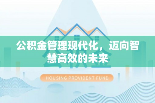 桂阳公积金管理现代化，迈向智慧高效的未来