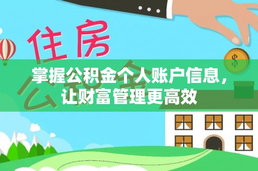 桂阳掌握公积金个人账户信息，让财富管理更高效